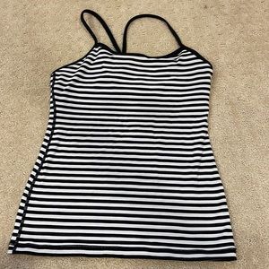 Lululemon tank top- black and white stripe